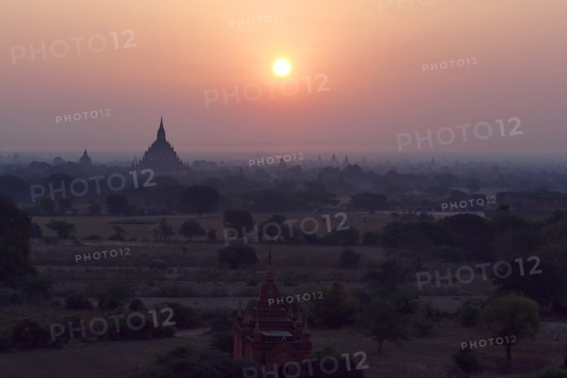 Ancient Temples at Sunrise, Bagan, Myanmar