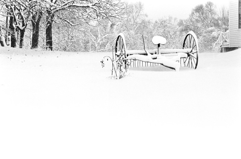 Snow-Covered Haywagon