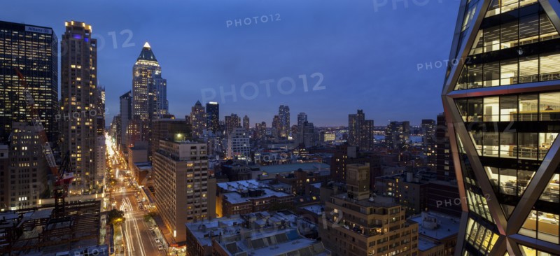 Midtown Manhattan Cityscape at Night, New York City, USA