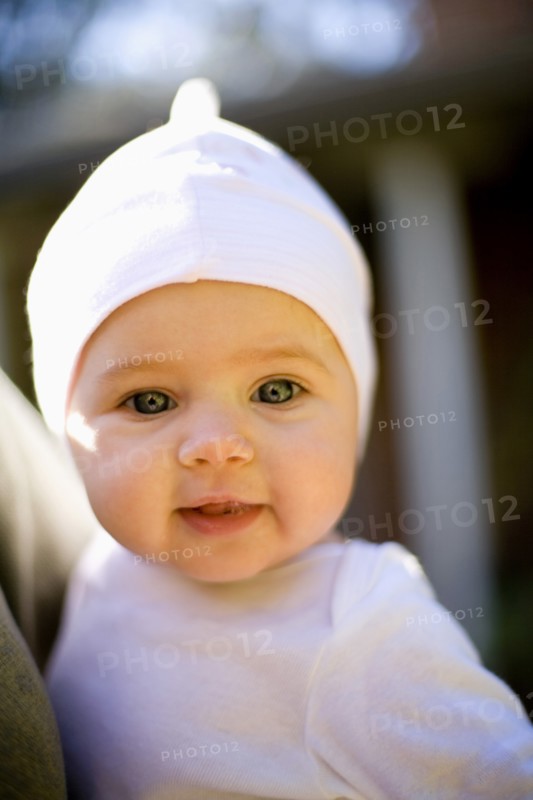 Happy Baby in White Hat