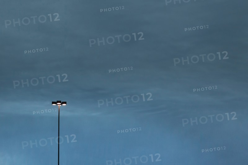 Street Light Against Ominous Sky