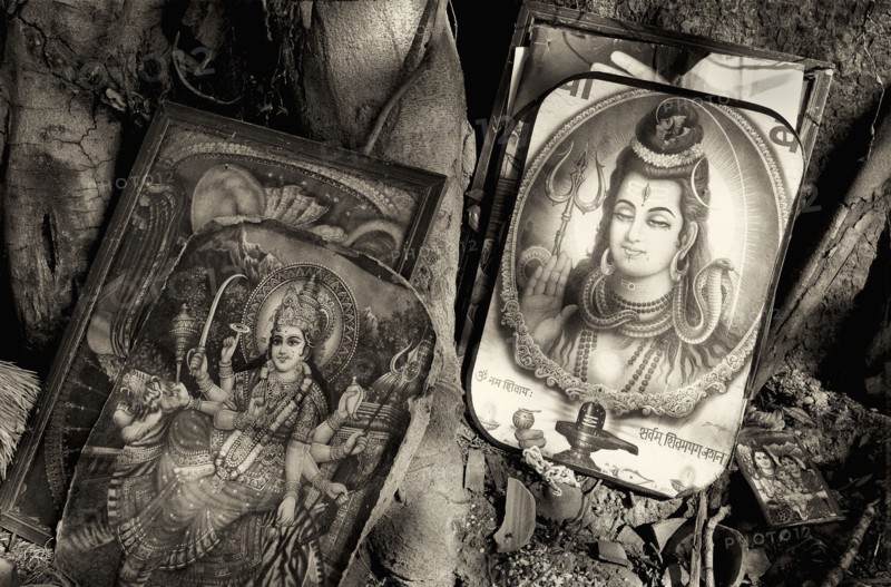 Artwork of Goddesses at Festival, India