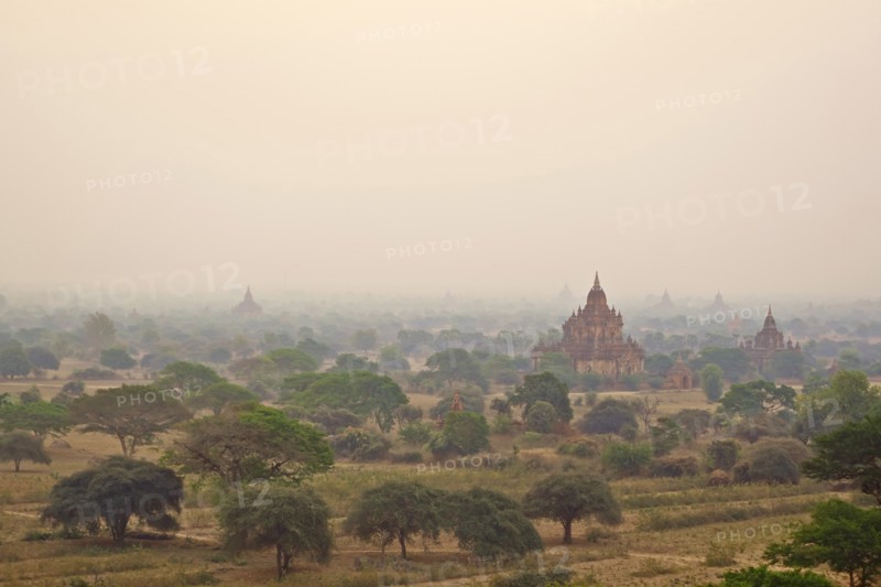 Ancient Temples at Sunset, Bagan, Myanmar