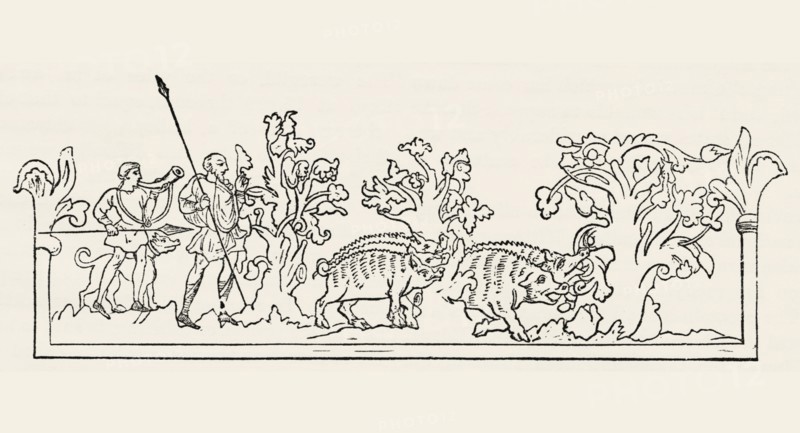 Anglo-Saxon Calendar, September, pre-Norman Conquest of 1066, Illustration from John Cassell's Illustrated History of England, Vol. I from the earliest period to the reign of Edward the Fourth, Cassell, Petter and Galpin, 1857