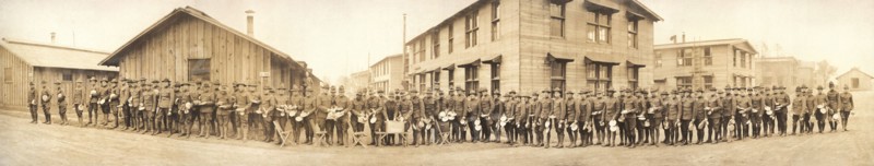 Army Training School for Chaplains and Approved Chaplain Candidates, full-Length Portrait, Camp Zachary Taylor, Louisville, Kentucky, USA, Royal Photo Co., 1918