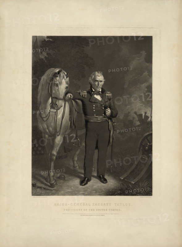 Major General Zachary Taylor, President of the United States, Engraving by J. Sartain from an Original Daguerreotype, 1848