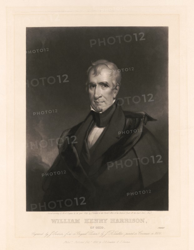 William Henry Harrison of Ohio, Engraved by J. Sartain from an Original 1836 Picture by J.R. Lambdin, 1840