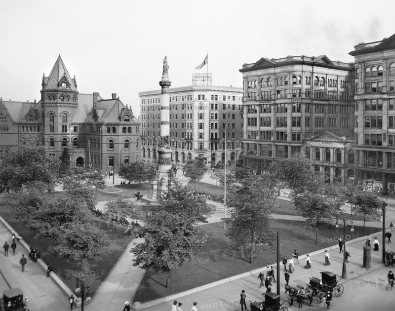 Lafayette Square, Buffalo, New York, USA, Detroit Publishing Company, 1904