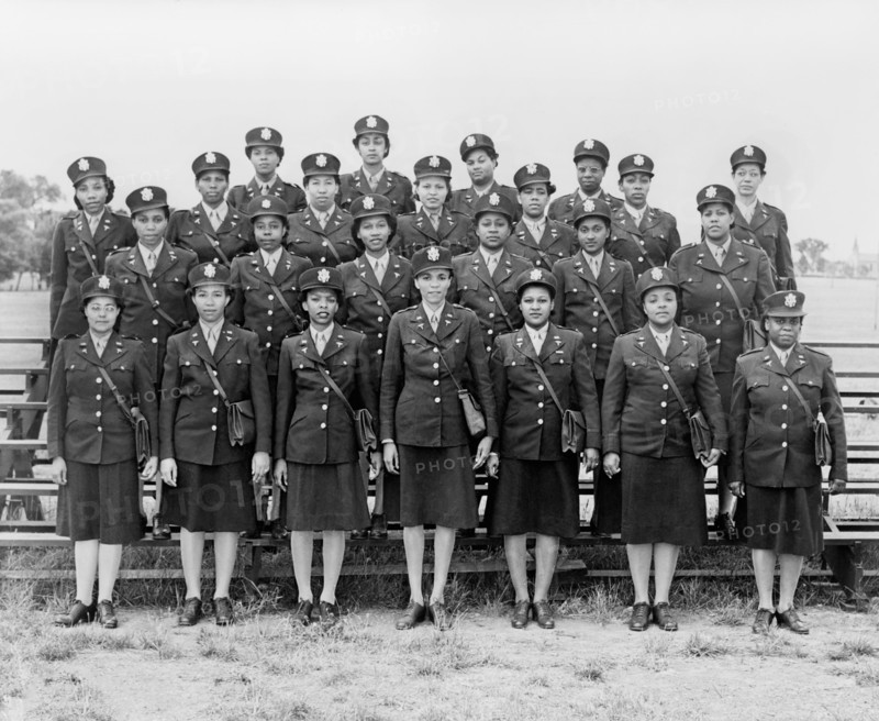 Group Portrait of First African American nurses Assigned to European Theater of Operations during World War II arrive in England, August 21, 1944