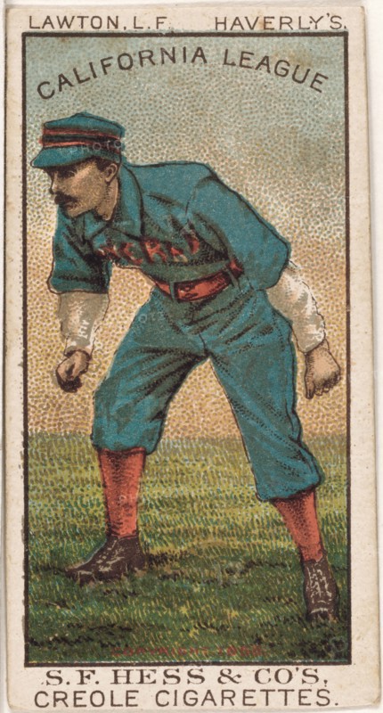 Lawton, L.F., San Francisco Haverlys, California League, Baseball Card Portrait, S.F. Hess & Co's., 1888