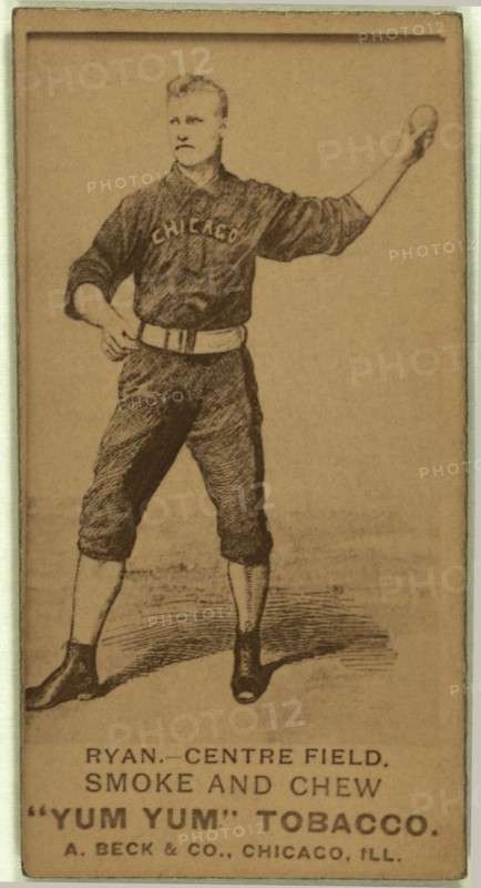 Jimmy Ryan, Chicago White Stockings, Baseball Card Portrait, August Beck & Co., 1888