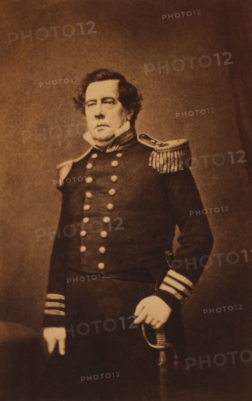 Commodore Matthew C. Perry (1794-1858), Commodore of U.S. Navy, Photograph, Mathew Brady, between 1854 and 1858