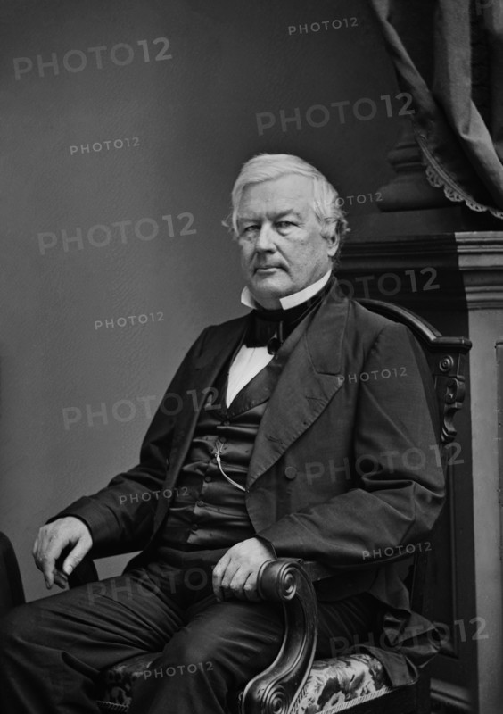U.S. President Millard Fillmore, Seated Portrait, Mathew Brady, Brady-Handy Collection, between 1855 and 1865