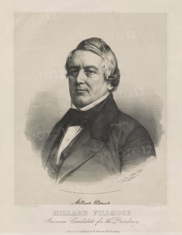 Millard Fillmore, American Candidate for the Presidency, from a Photograph by S. Root, Printed by L. Nagel, Published by W. Schaus, New York, NY, 1856