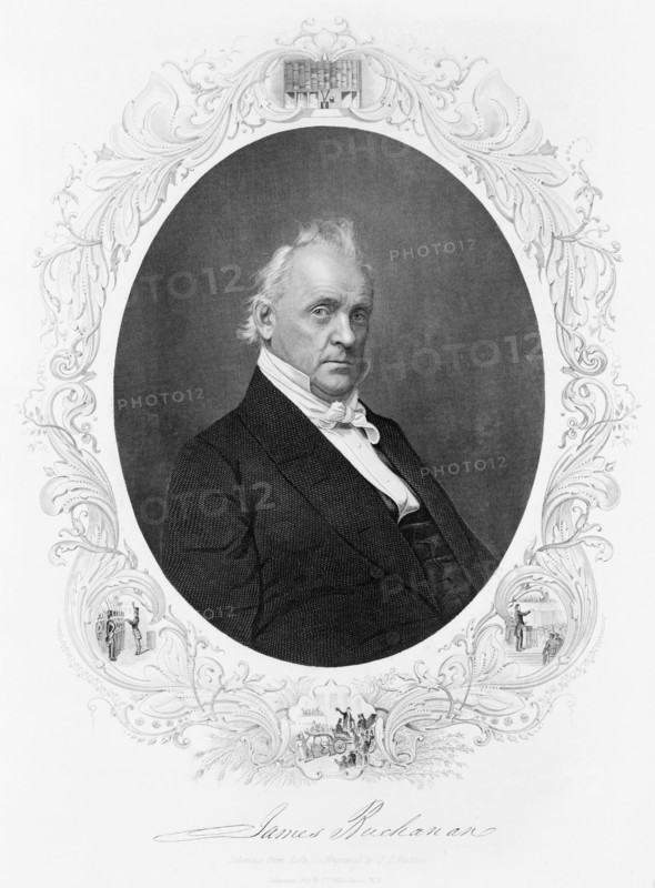 James Buchanan, Likeness from Life, Engraved by J.C. Buttre, Published by Johnson, Fry & Co., 1857
