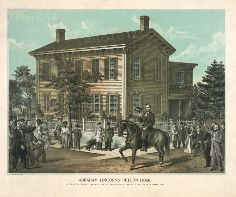 Abraham Lincoln's Return Home after his Successful Campaign Or the Presidency of the United States, in October, 1860