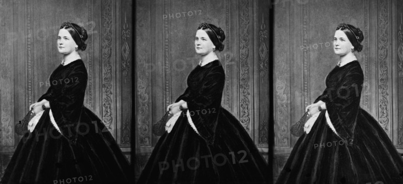 Mrs. Abraham Lincoln, Three-quarter Length Portrait, Brady-Handy Photograph Collection, early 1860's