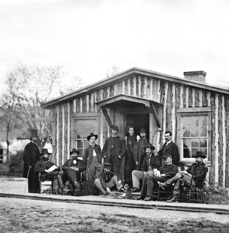 Members of General Ulysses S. Grant's Staff, City Point, Virginia, USA, Mathew B. Brady, April 12, 1865