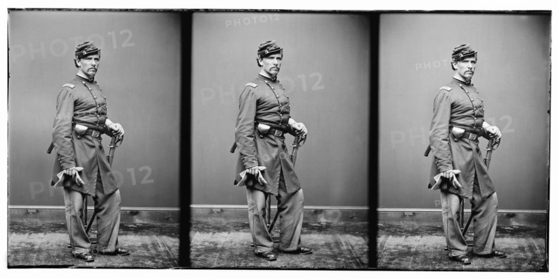 Lt. Col. William. B. Hyde, 9th N.Y. Cavalry, Full-Length Portrait in Uniform, American Civil War, Photograph, early 1860's