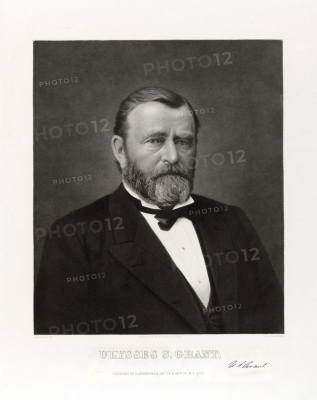 Ulysses S. Grant (1822-85), 18th President of the United States 1869-77, General of Union Army during American Civil War, Head and Shoulders Portrait, R. Dudensing & Son Publishers, New York City, 1885