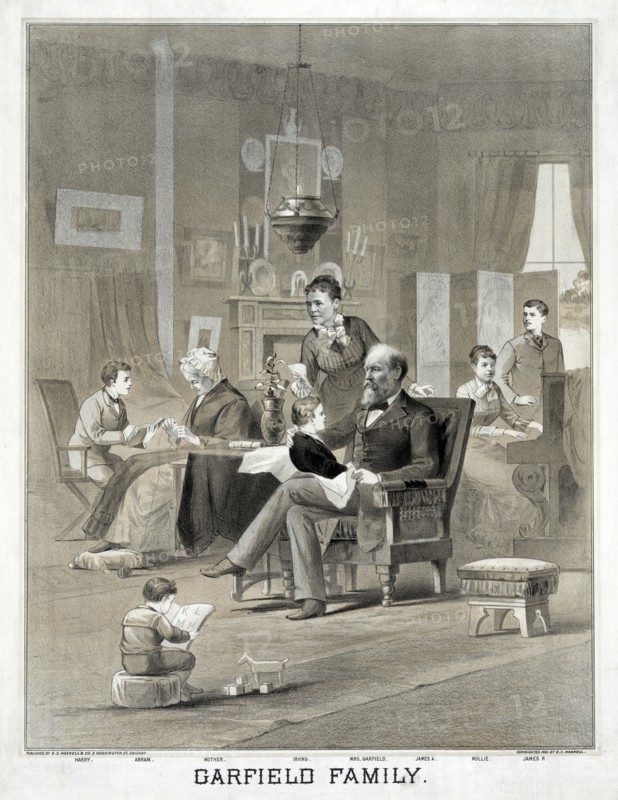 President James A. Garfield and Family, Published by O.C. Haskell & Co., 1882