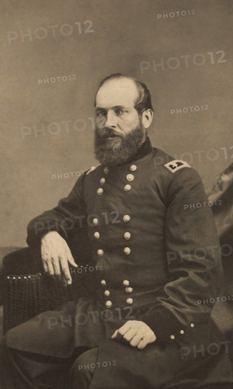 Major General James Abram Garfield of 42nd Ohio Infantry Regiment and General Staff U.S. Volunteers Infantry Regiment, Seated Portrait in Uniform, Photograph by Charles D. Fredericks, 1861