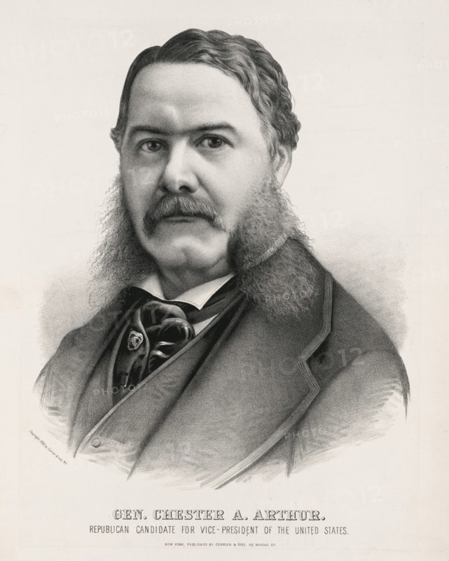 Gen. Chester A. Arthur, Republican Candidate for Vice-President of the United States, Lithograph, Currier & Ives, 1880