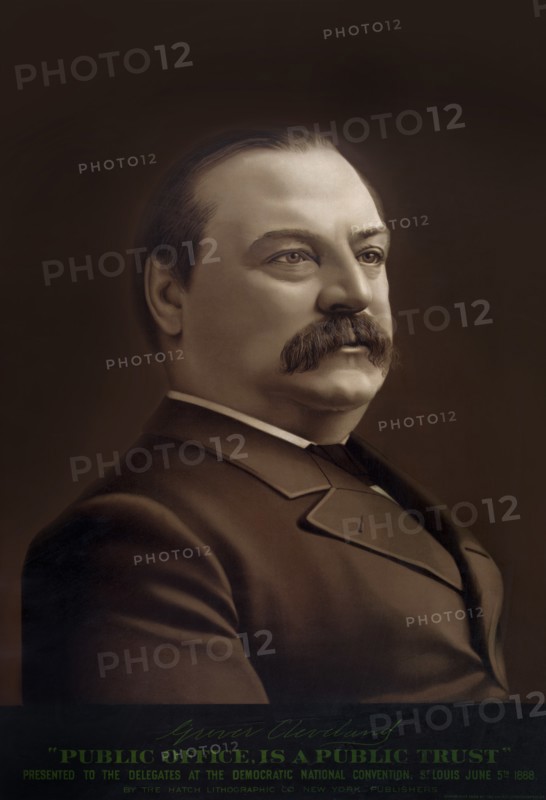 Grover Cleveland, "Public Office is Public Trust", Presented to the Delegates at the Democratic Nation Convention, St. Louis, June 5th 1888, Lithograph Published by Hatch Lithographic Co., 1888