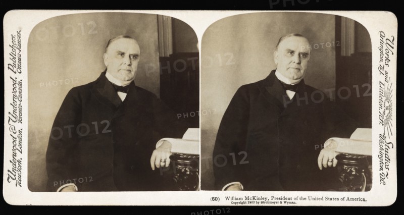 William McKinley, President of the United States, Stereo Card, Underwood & Underwood, 1900