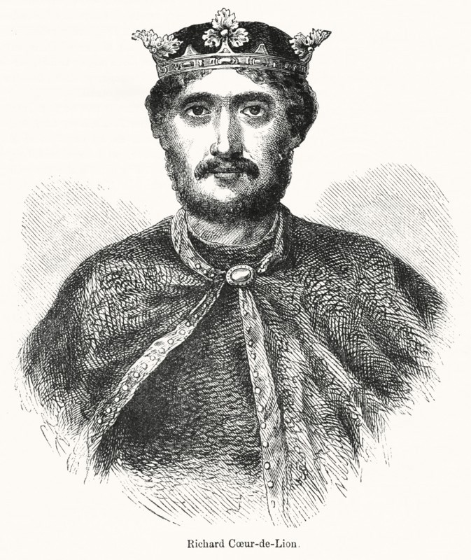 Richard Coeur-de-Lion, Illustration from John Cassell's Illustrated History of England, Vol. I from the earliest period to the reign of Edward the Fourth, Cassell, Petter and Galpin, 1857