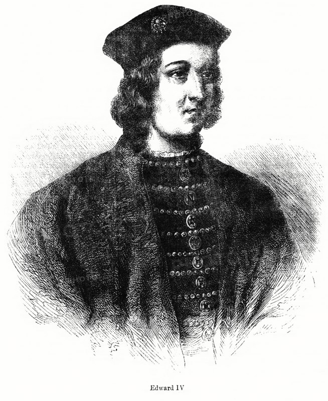 Edward IV, King of England, 1442-83, Illustration from John Cassell's Illustrated History of England, Vol. I from the earliest period to the reign of Edward the Fourth, Cassell, Petter and Galpin, 1857