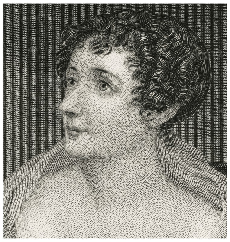Sydney, Lady Morgan (1776-1859), Irish Novelist, Head and Shoulders Portrait, Steel Engraving, Portrait Gallery of Eminent Men and Women of Europe and America by Evert A. Duyckinck, Published by Henry J. Johnson, Johnson, Wilson & Company, New York, 1873