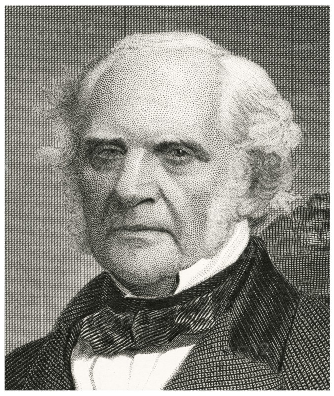 George Peabody (1795-1869), American Financier and Philanthropist, Head and Shoulders Portrait, Steel Engraving, Portrait Gallery of Eminent Men and Women of Europe and America by Evert A. Duyckinck, Published by Henry J. Johnson, Johnson, Wilson & Company, New York, 1873