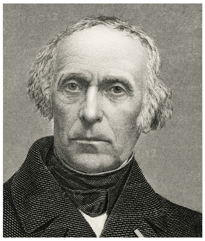 Francis Guizot (1787-1874), French Political Figure and Historian, Head and Shoulders Portrait, Steel Engraving, Portrait Gallery of Eminent Men and Women of Europe and America by Evert A. Duyckinck, Published by Henry J. Johnson, Johnson, Wilson & Company, New York, 1873