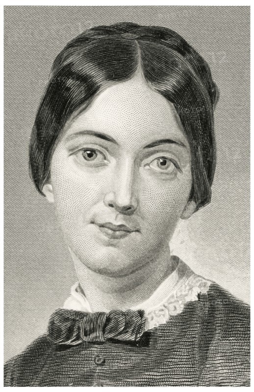 Frances Sargent Osgood (1811-50), American Poet, Head and Shoulders Portrait, Steel Engraving, Portrait Gallery of Eminent Men and Women of Europe and America by Evert A. Duyckinck, Published by Henry J. Johnson, Johnson, Wilson & Company, New York, 1873