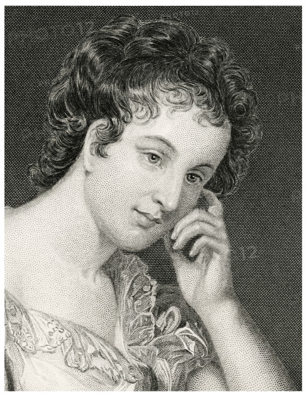 Maria Edgeworth (1768-1849), Anglo-Irish Writer known for her Children's Literature, Head and Shoulders Portrait, Steel Engraving, Portrait Gallery of Eminent Men and Women of Europe and America by Evert A. Duyckinck, Published by Henry J. Johnson, Johnson, Wilson & Company, New York, 1873