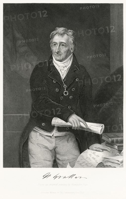 Henry Grattan (1746-1820), Irish Leader of the Patriot Movement that won Legislative Independence for Ireland in 1782, Three-Quarter Length Portrait, Steel Engraving, Portrait Gallery of Eminent Men and Women of Europe and America by Evert A. Duyckinck, Published by Henry J. Johnson, Johnson, Wilson & Company, New York, 1873