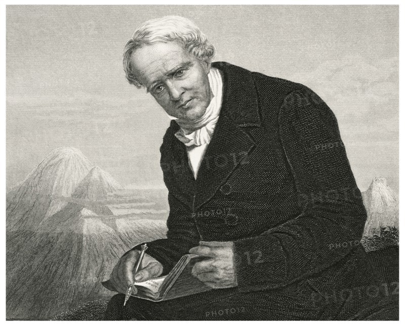 Alexander von Humboldt (1769-1859), German Naturalist and Explorer and Major Figure in the Classical Period of Physical Geography and Biogeography, Head and Shoulders Portrait, Steel Engraving, Portrait Gallery of Eminent Men and Women of Europe and America by Evert A. Duyckinck, Published by Henry J. Johnson, Johnson, Wilson & Company, New York, 1873