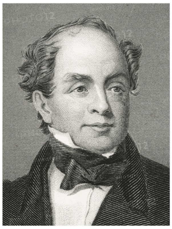 Thomas Moore (1779-1852), Irish Poet Composer and Political Propagandist, Head and Shoulders Portrait, Steel Engraving, Portrait Gallery of Eminent Men and Women of Europe and America by Evert A. Duyckinck, Published by Henry J. Johnson, Johnson, Wilson & Company, New York, 1873