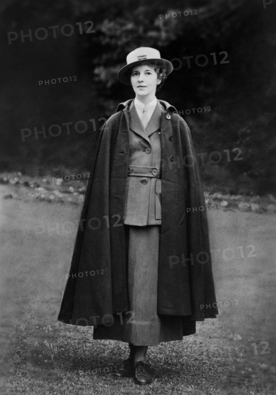 Eleanor Butler Roosevelt, wife of Theodore Roosevelt, Jr., Full-Length Portrait wearing YMCA Uniform she designed during World War I, 1936