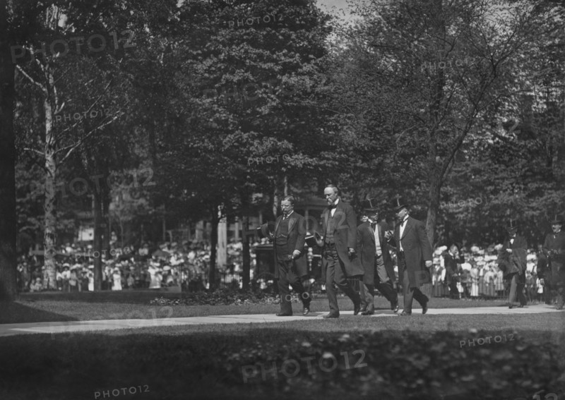 U.S. President Theodore Roosevelt and Vice President Fairbanks Attending an Event, Canton, Ohio, USA, May 1907