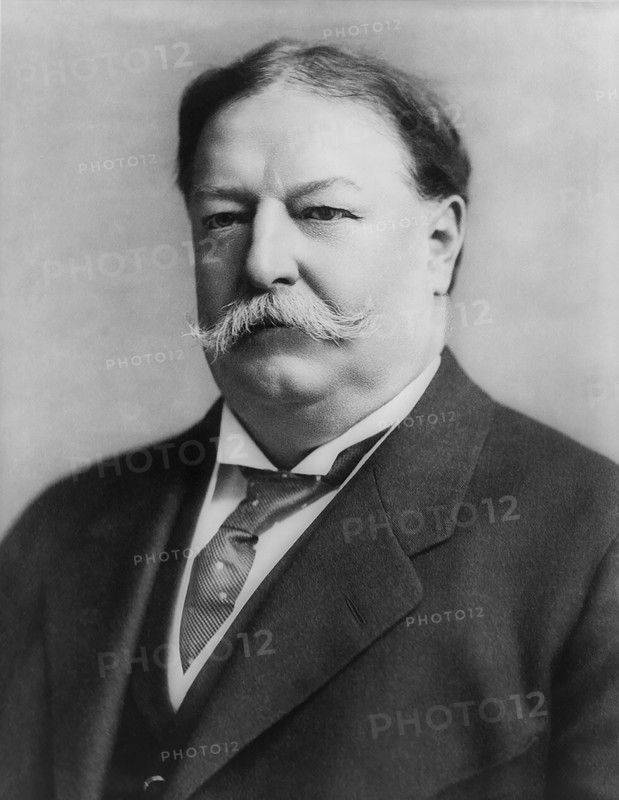 William Howard Taft (1857-1930), 27th President of the United States 1909-1913, 10th Chief Justice of the United States 1921-1930, Head and Shoulders Portrait, 1908