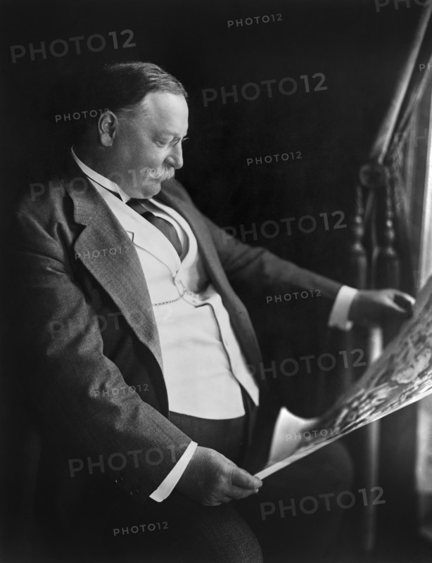 William Howard Taft (1857-1930), 27th President of the United States 1909-1913, 10th Chief Justice of the United States 1921-1930, Three-Quarter Length Seated Portrait, Photograph by Bachrach-Washington DC, 1911