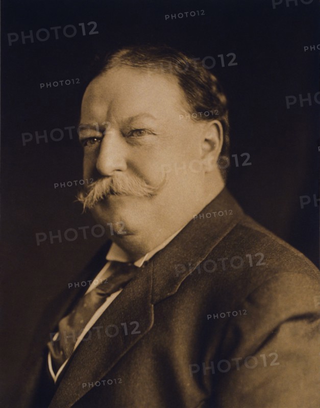William Howard Taft (1857-1930), 27th President of the United States 1909-1913, 10th Chief Justice of the United States 1921-1930, Head and Shoulders Portrait, 1909
