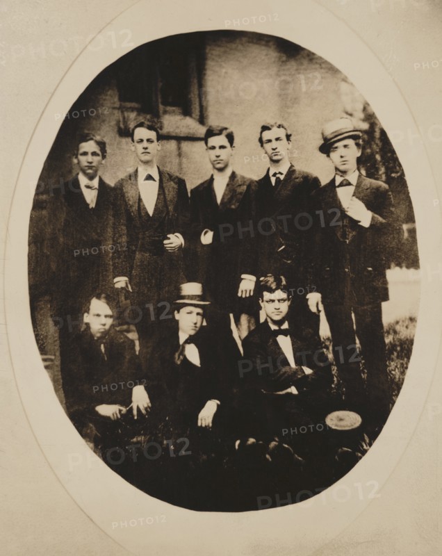 William Howard Taft (seated center) and Classmates , Full-Length Group Portrait, Woodward High School, Cincinnati, Ohio, USA, early 1870's