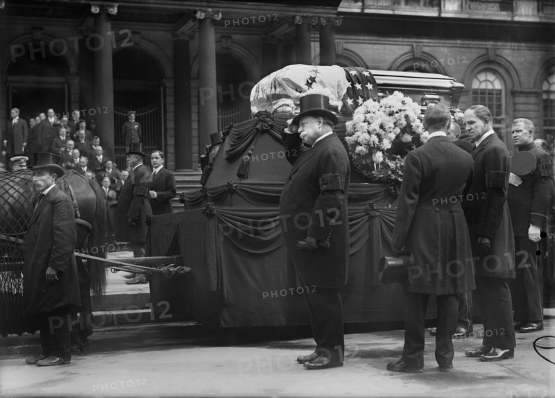 Former U.S. President William Howard Taft Attending the Funeral of New York City Mayor William Jay Gaynor, New York City, New York, USA, Photograph by Bain News Service, September 20, 1913