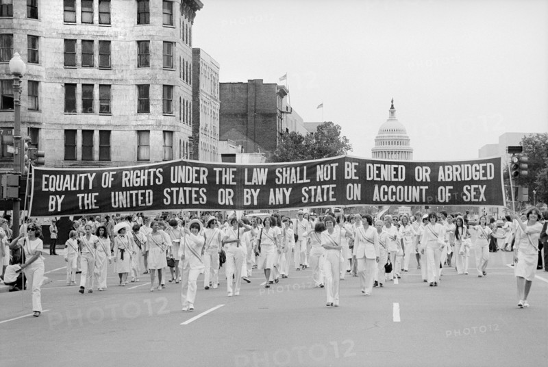 Women's Equal Rights Parade, Washington, D.C., USA, photograph by Thomas J. O'Halloran,  August 26, 1977