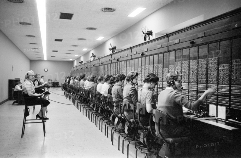 Group of Women working at the U.S. Capitol switchboard, Washington, D.C., USA, photograph by Marion S. Trikosko, January 1959