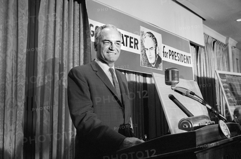Republican Presidential Candidate Barry Goldwater, U.S. Senator from Arizona, on Night of New Hampshire Primary, photograph by Marion S. Trikosko, March 10, 1964