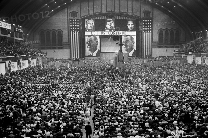 Democratic National Convention, General View, Boardwalk Hall, Atlantic City, New Jersey, USA, photograph by Warren K. Leffler, August 1964